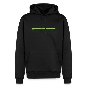 48k zx spectrum inspired rainbow stripe - Men’s Premium Organic Hoodie - black - Front - Nico (187cm)
