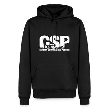 GSP German Pointer à poil court Chiens de chasse Wilsigns - Sweat à capuche Premium bio Homme - noir - Devant - Nico (187cm)