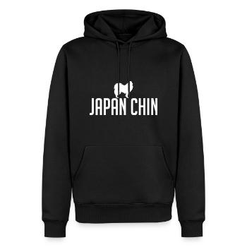 JAPON CHIN Race Chien Chien Chiens Wilsigns - Sweat à capuche Premium bio Homme - noir - Devant - Nico (187cm)