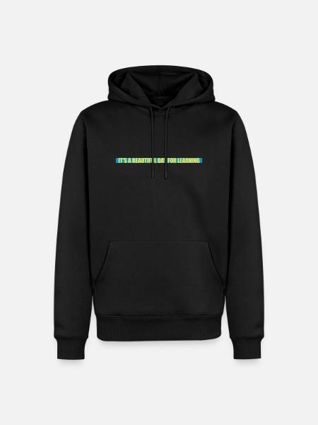 beautiful day for learning - Men’s Premium Organic Hoodie - black