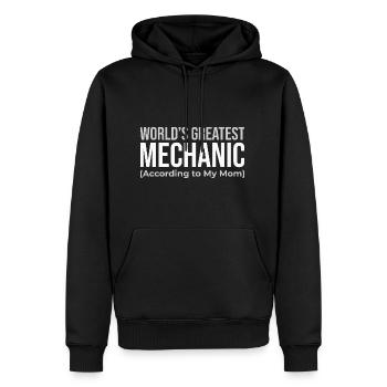 World's best mechanic (according to my mom) - Men’s Premium Organic Hoodie - black - Front - Nico (187cm)