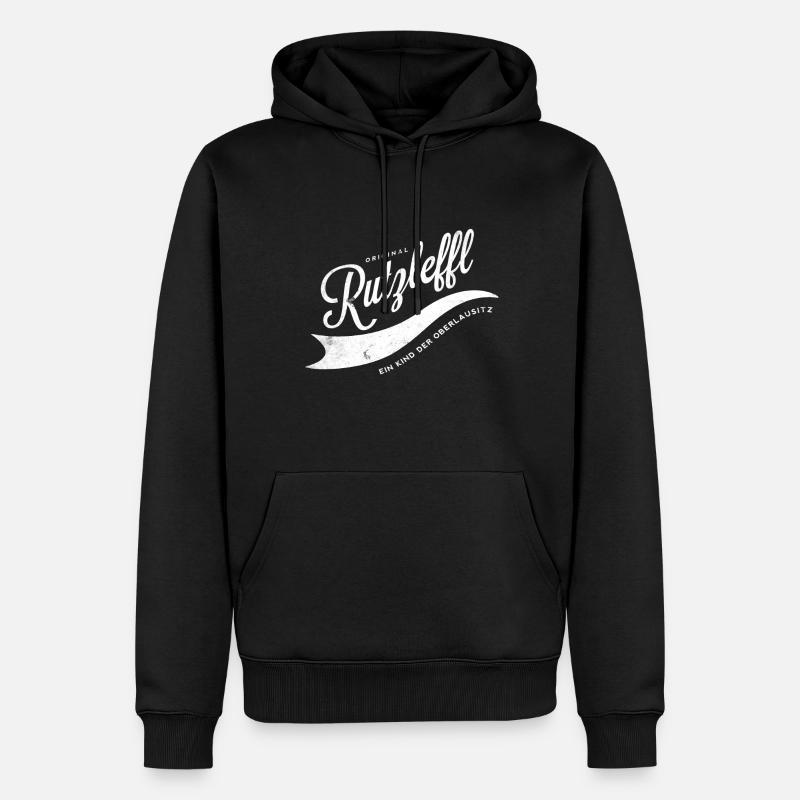 Rutzleffl - Oberlausitz Fanshirt - Männer Premium Bio Hoodie - Schwarz