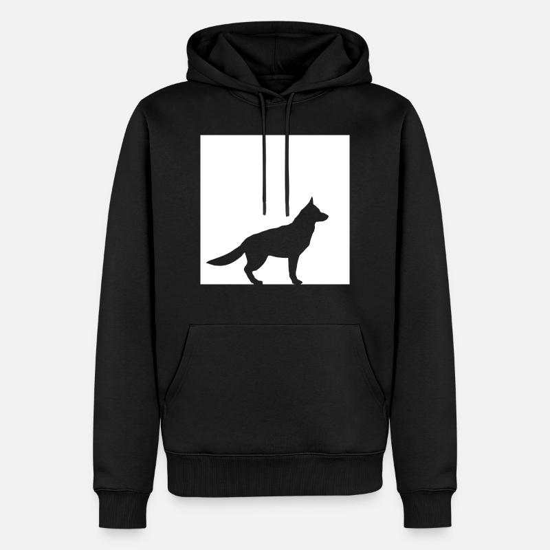 Schäferhund - Männer Premium Bio Hoodie - Schwarz