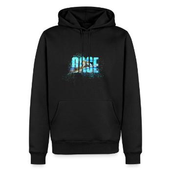 Oase - Männer Premium Bio Hoodie - Schwarz - Vorne - Nico (187cm)