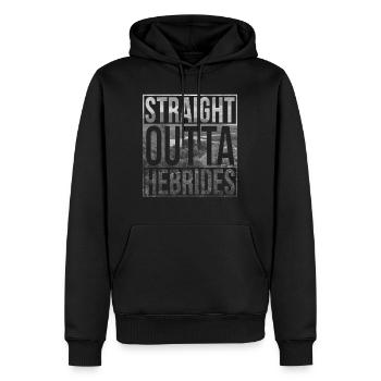 Straight outta Hebrides - Men’s Premium Organic Hoodie - black - Front - Nico (187cm)