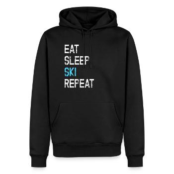 Skifahren Skifahrer Skier Skilehrer Retro Geschenk - Männer Premium Bio Hoodie - Schwarz - Vorne - Nico (187cm)
