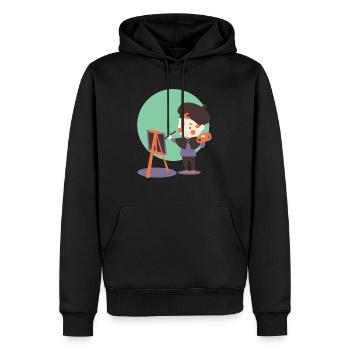Kunst - Männer Premium Bio Hoodie - Schwarz - Vorne - Nico (187cm)