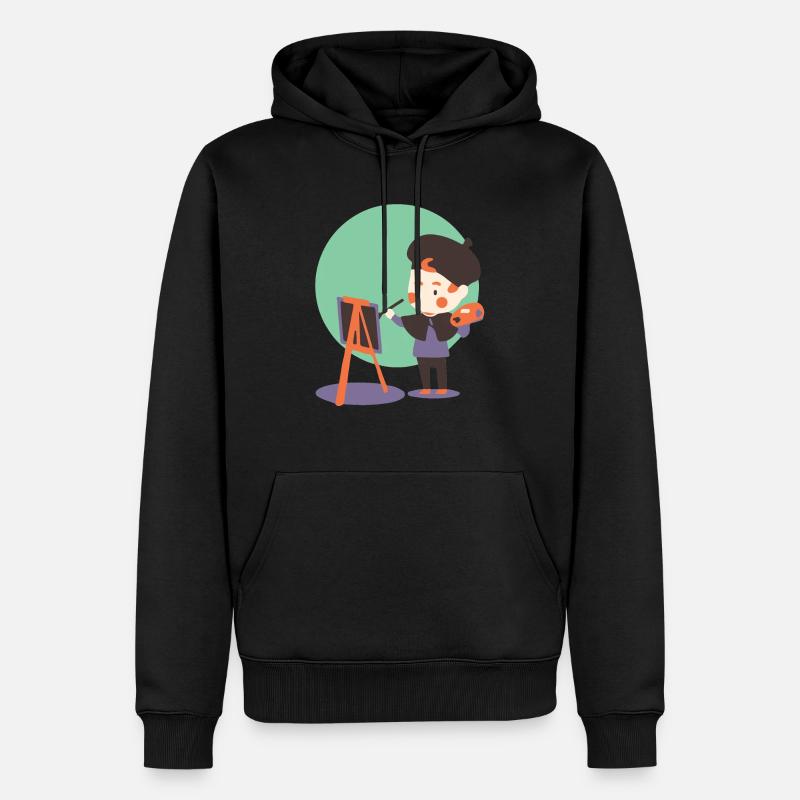Kunst - Männer Premium Bio Hoodie - Schwarz