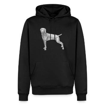 Weimaraner - Sweat à capuche Premium bio Homme - noir - Devant - Nico (187cm)