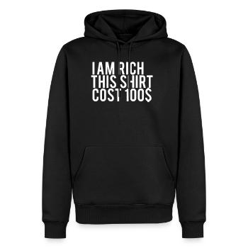 Rich Rich - Sweat à capuche Premium bio Homme - noir - Devant - Nico (187cm)