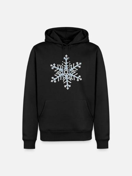 snowflake - Men’s Premium Organic Hoodie - black