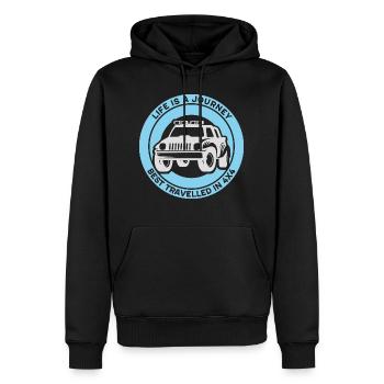 Lustiges Geländewagen Offroad Auto 4x4 Geschenk - Männer Premium Bio Hoodie - Schwarz - Vorne - Nico (187cm)