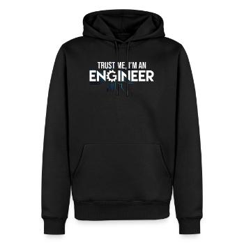 Engineer engineering electrical engineer saying - Men’s Premium Organic Hoodie - black - Front - Nico (187cm)