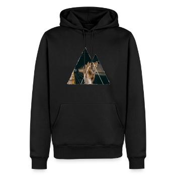 Löwenbaby in U-Bahn - Männer Premium Bio Hoodie - Schwarz - Vorne - Nico (187cm)