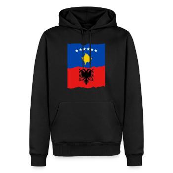 Kosovo Albanie Albanie - Sweat à capuche Premium bio Homme - noir - Devant - Nico (187cm)