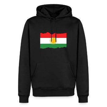 Kurdistan - Sweat à capuche Premium bio Homme - noir - Devant - Nico (187cm)
