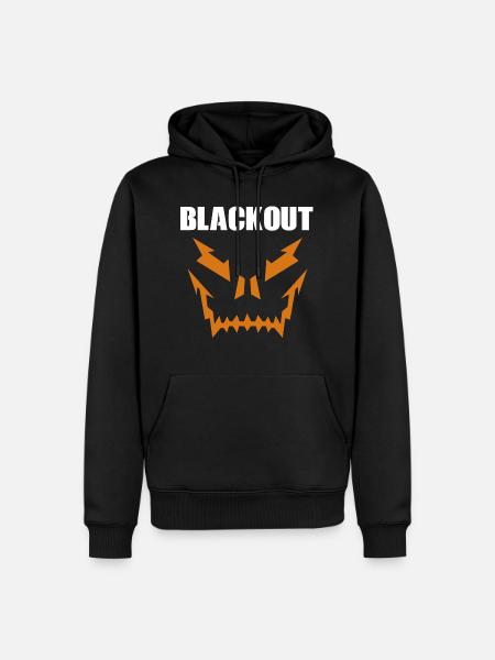 Blackout Skull - Men’s Premium Organic Hoodie - black
