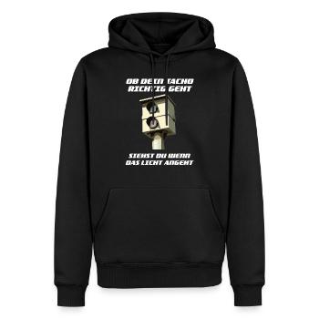 Lustiges Blitzer Design Für Alle Autofahrer - Männer Premium Bio Hoodie - Schwarz - Vorne - Nico (187cm)