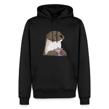 Fischotter Süßigkeiten - Männer Premium Bio Hoodie - Schwarz - Vorne - Nico (187cm)