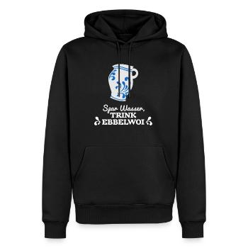 Lustig Apfelwein Bembel hessisch Geschenk - Männer Premium Bio Hoodie - Schwarz - Vorne - Nico (187cm)