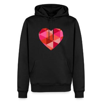 Herz heart Love beautiful - Männer Premium Bio Hoodie - Schwarz - Vorne - Nico (187cm)