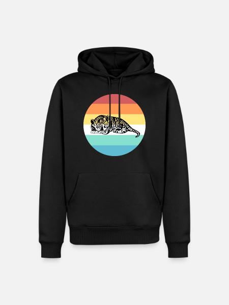 tiger - Men’s Premium Organic Hoodie - black