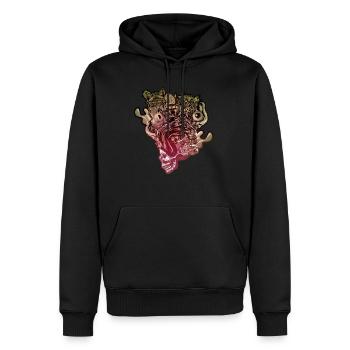 Head Blown Skull - Men’s Premium Organic Hoodie - black - Front - Nico (187cm)