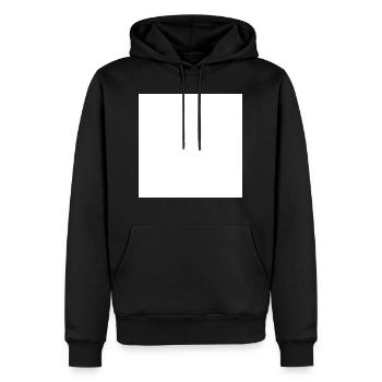 Quadrat - Männer Premium Bio Hoodie - Schwarz - Vorne - Nico (187cm)