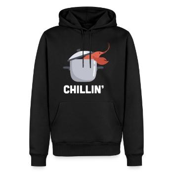 Hummer Chillin Hummer Languste Meeresfrüchte - Männer Premium Bio Hoodie - Schwarz - Vorne - Nico (187cm)