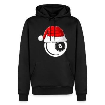 Xmas Weihnachtsmütze Weihnachts Billard - Männer Premium Bio Hoodie - Schwarz - Vorne - Nico (187cm)