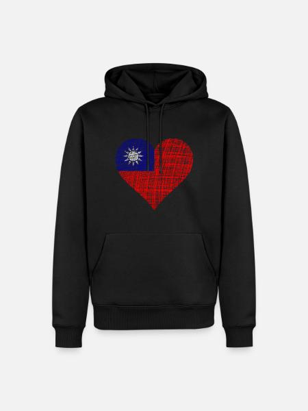 Taiwan - Männer Premium Bio Hoodie - Schwarz