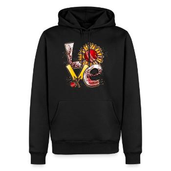 Love Cricket Player Cricketer - Männer Premium Bio Hoodie - Schwarz - Vorne - Nico (187cm)