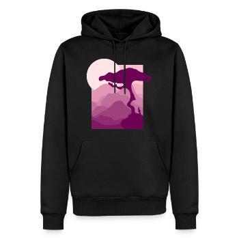 Bonsaiscape - Männer Premium Bio Hoodie - Schwarz - Vorne - Nico (187cm)