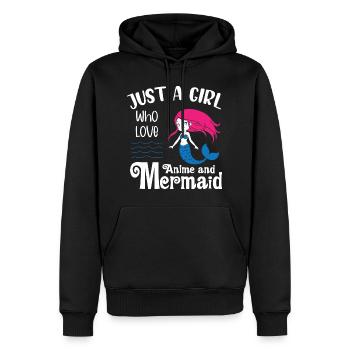 just A Girl Who Love Mermaid - Männer Premium Bio Hoodie - Schwarz - Vorne - Nico (187cm)