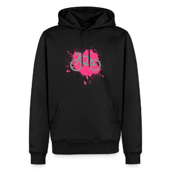 Fahrrad - Männer Premium Bio Hoodie - Schwarz - Vorne - Nico (187cm)