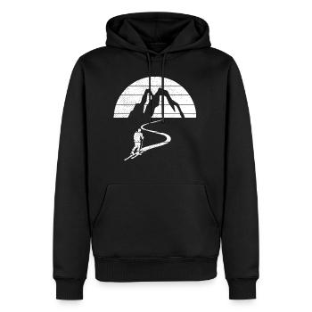 Tourenski Wintersport Berg Skifahrer Geschenk Skit - Männer Premium Bio Hoodie - Schwarz - Vorne - Nico (187cm)