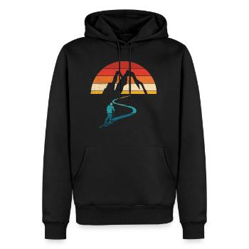 Tourenski Wintersport Berg Skifahrer Geschenk Skit - Männer Premium Bio Hoodie - Schwarz - Vorne - Nico (187cm)