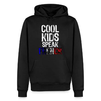 Langue française Cool Kids Speak French Gift France - Sweat à capuche Premium bio Homme - noir - Devant - Nico (187cm)