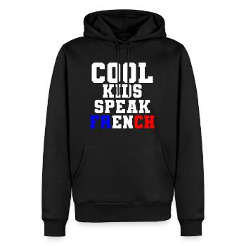 Langue française Cool Kids Speak French Gift France - Sweat à capuche Premium bio Homme - noir - Devant - Nico (187cm)
