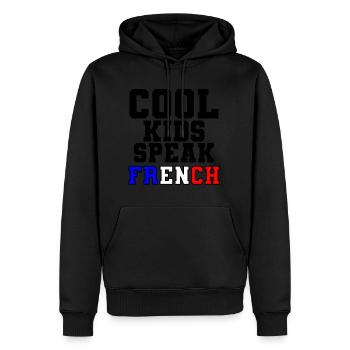 French teacher student Speak Gift for France - Men’s Premium Organic Hoodie - black - Front - Nico (187cm)