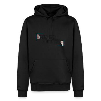 Sneaker logo - Männer Premium Bio Hoodie - Schwarz - Vorne - Nico (187cm)