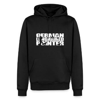 GERMAN LONGHAIRED POINTER Jagdhunde Jagd Wilsigns - Männer Premium Bio Hoodie - Schwarz - Vorne - Nico (187cm)