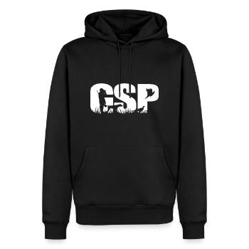 GSP German Pointer à poil court Chiens de chasse Wilsigns - Sweat à capuche Premium bio Homme - noir - Devant - Nico (187cm)