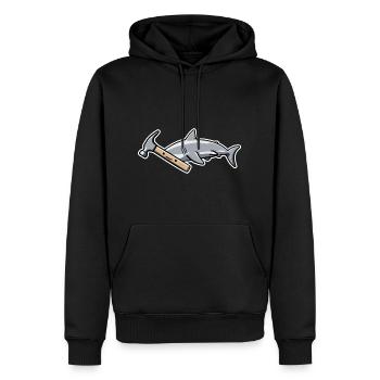 Requin marteau Requin cadeau requins requins marteau - Sweat à capuche Premium bio Homme - noir - Devant - Nico (187cm)