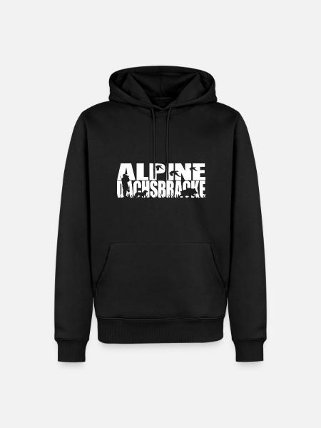 ALPINE DACHSBRACKE Jagdhunde Jagdhund Wilsigns - Männer Premium Bio Hoodie - Schwarz
