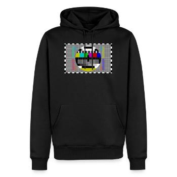 Modèle de test! énonciations drôles, images drôles, amusement - Sweat à capuche Premium bio Homme - noir - Devant - Nico (187cm)