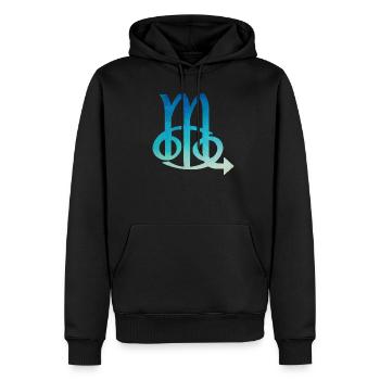 Scorpion Cancer Signe - Sweat à capuche Premium bio Homme - noir - Devant - Nico (187cm)