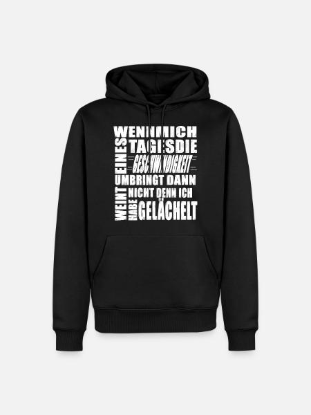 Paul Walker Zitat Tshirt Tuning Motorrad - Männer Premium Bio Hoodie - Schwarz