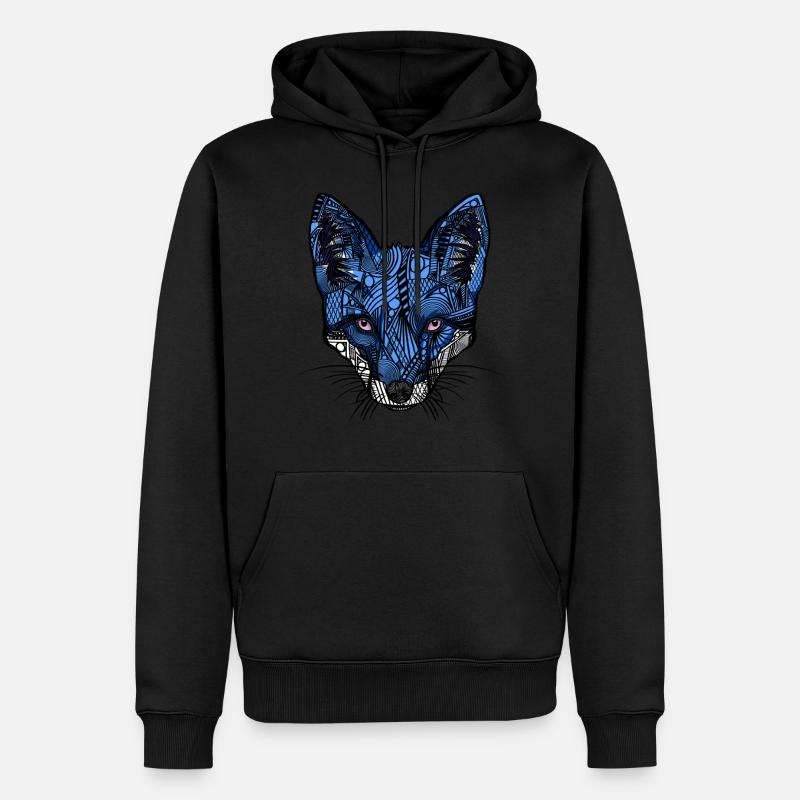 Blaufuchs - Männer Premium Bio Hoodie - Schwarz