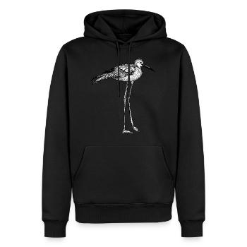 Vogel - Männer Premium Bio Hoodie - Schwarz - Vorne - Nico (187cm)